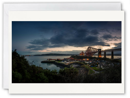 Forth Bridge & North Queensferry - Scotland Greeting Card - Blank Inside