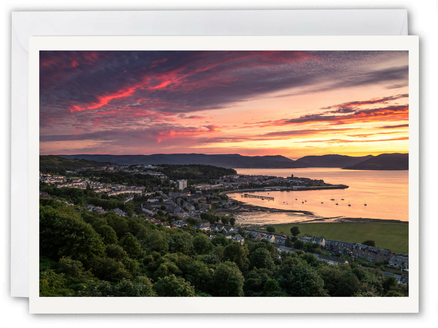 Gourock & Firth of Clyde - Scotland Greeting Card - Blank Inside