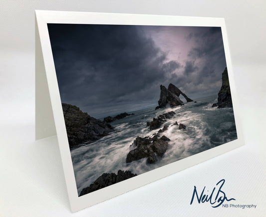 Bow Fiddle Rock, Portknockie - Scotland Greeting Card - Blank Inside