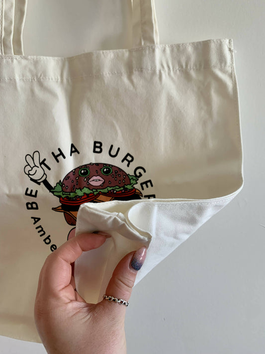 Bertha Burger Tote Bag