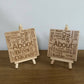 Wooden coasters - set of 4 - Scots and English