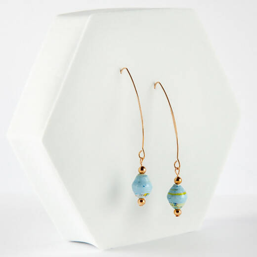 Scotland Map Earrings, gold plated wishbone