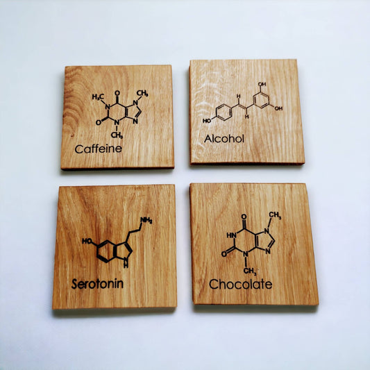 The BEST Molecules coaster set