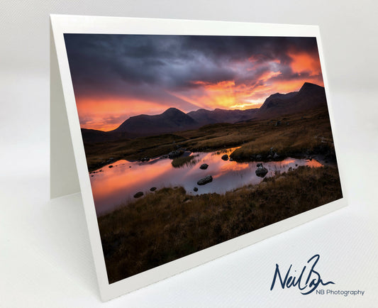 Rannoch Moor nr Glen Coe - Scotland Greeting Card - Blank Inside