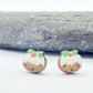 Hand Painted Christmas Pudding Earrings