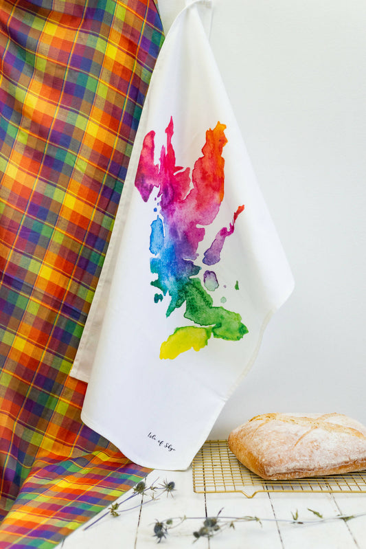 Skye Watercolour Map Tea Towel