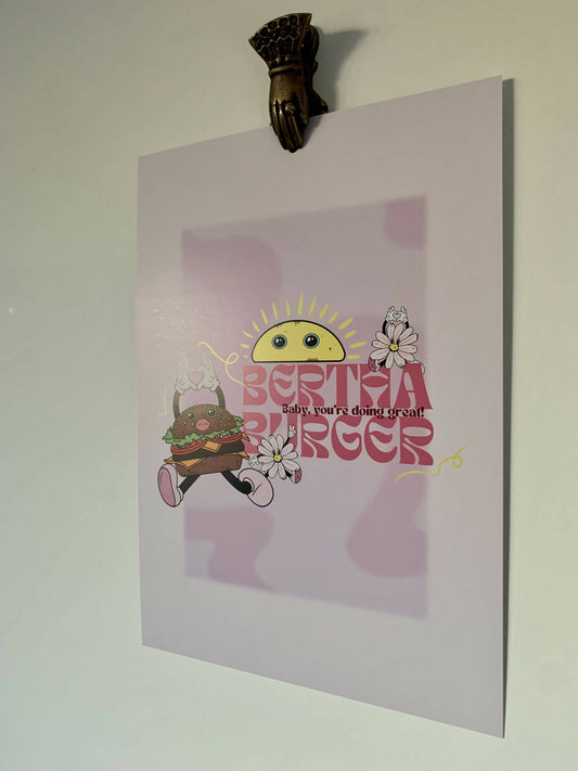 A4 Bertha Burger Print