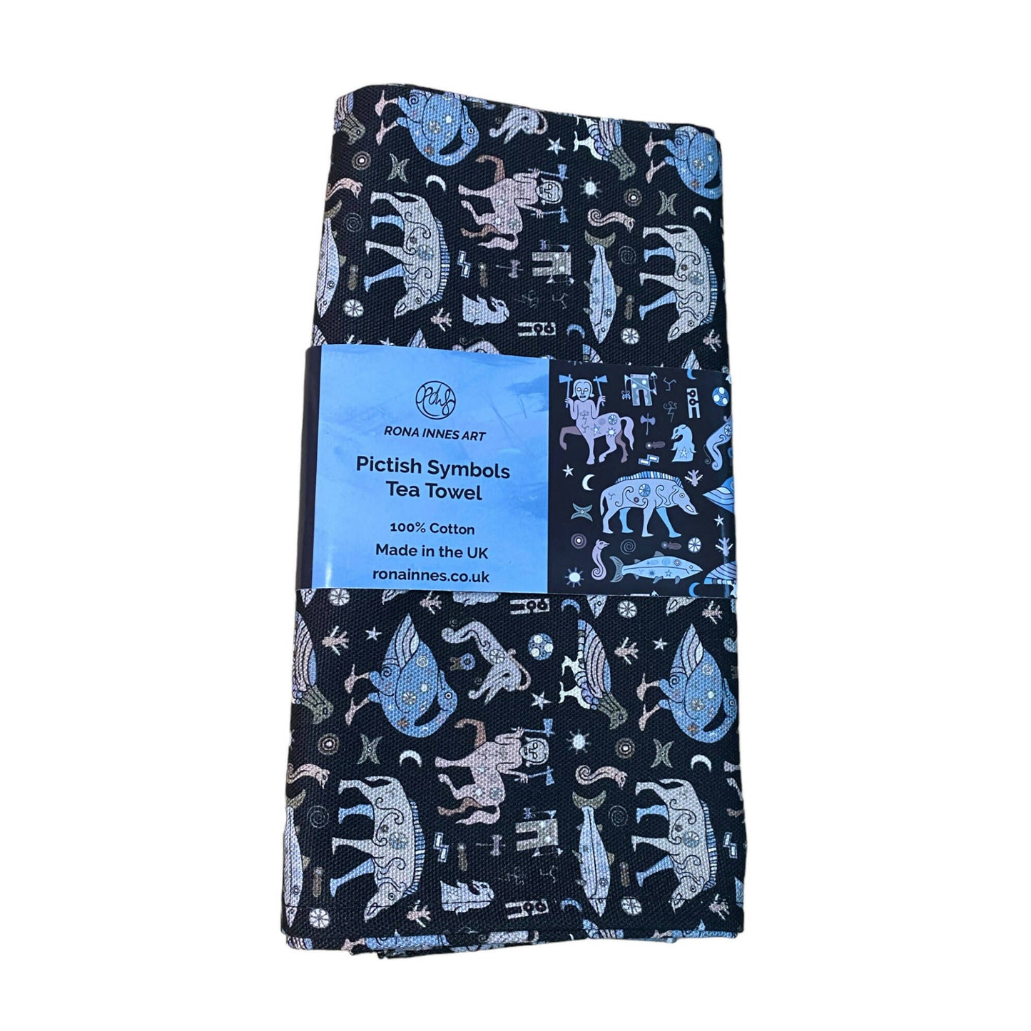 Pictish Symbols Cotton Tea-Towel