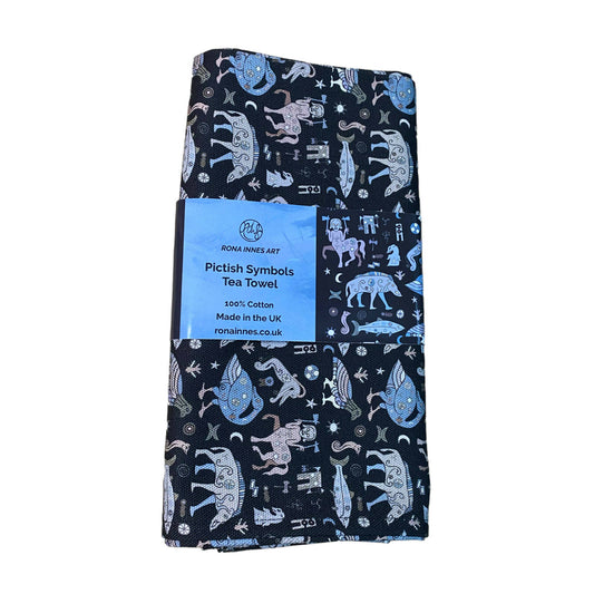 Pictish Symbols Cotton Tea-Towel