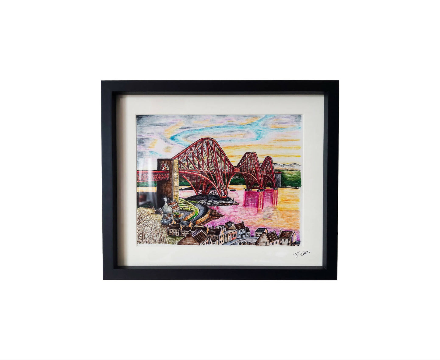 Forth Road Railbridge Giclee Art Print- Framed/ Unframed
