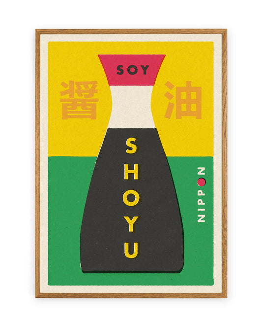 Soy Sauce Shoyu Japanese Matchbox Label Style Print