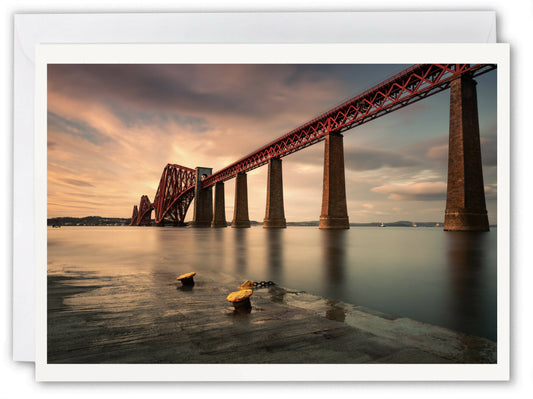 Forth Bridge from Queensferry - Scotland Greeting Card - Blank Inside