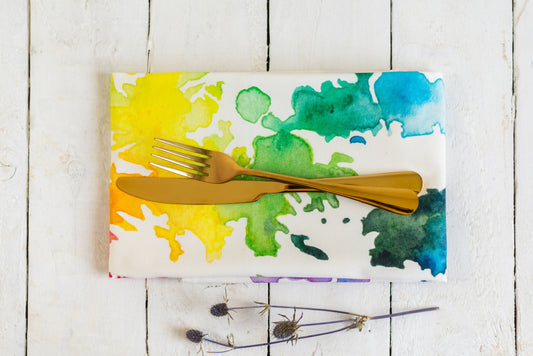 Shetland Watercolour Map Tea Towel