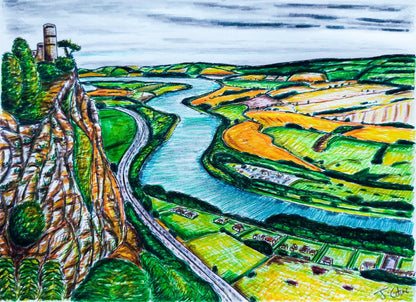 Kinnoull Hill, Perth Scotland framed/ unframed art print