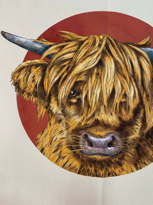 Highland Cow Cotton Tea-Towel