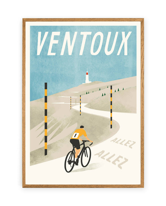 Cycling Mont Ventoux Art Print