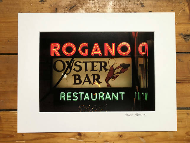 Rogano, Glasgow, signed mounted print