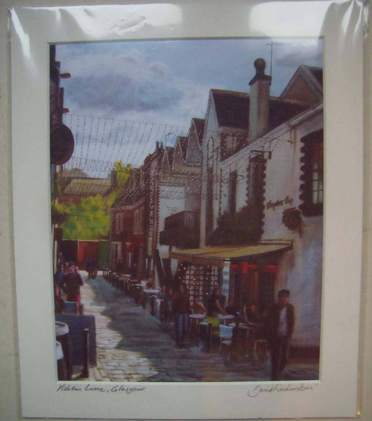 Ashton Lane, Glasgow. Art Print.