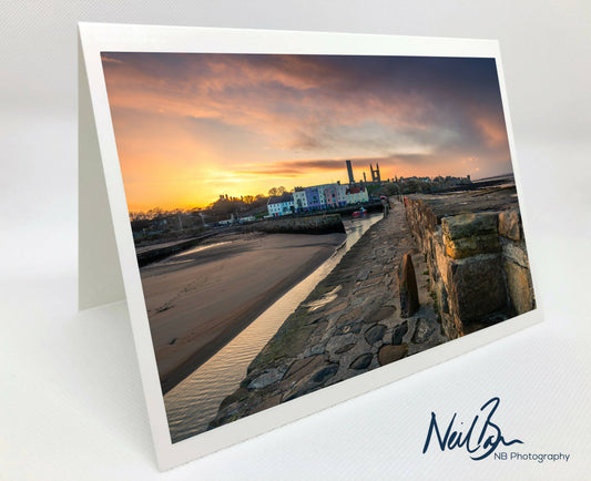 St Andrews Pier & Cathedral - Scotland Greeting Card - Blank Inside