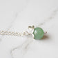 Aventurine and silver butterfly necklace