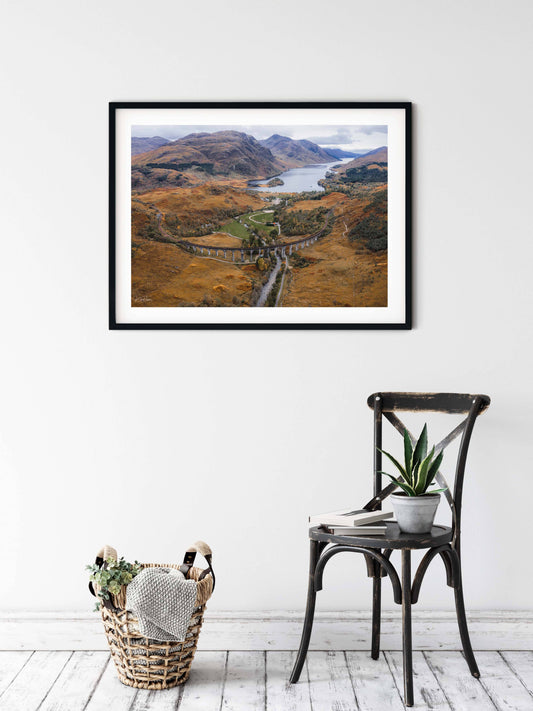 Aerial view of Glenfinnan Viaduct