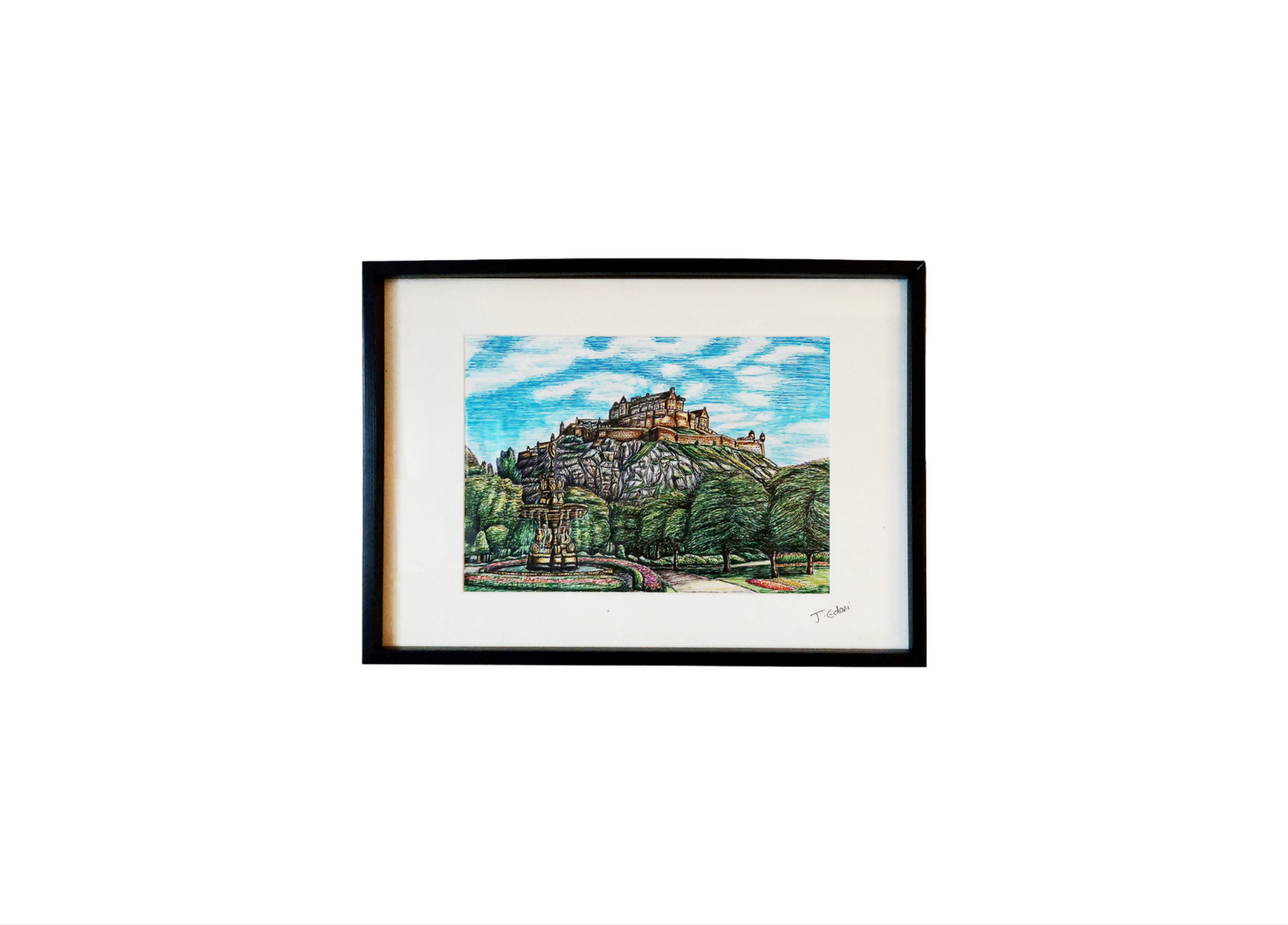Framed Edinburgh Castle Giclee Print