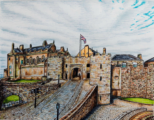 Stirling Castle, Scotland framed Giclee art Print