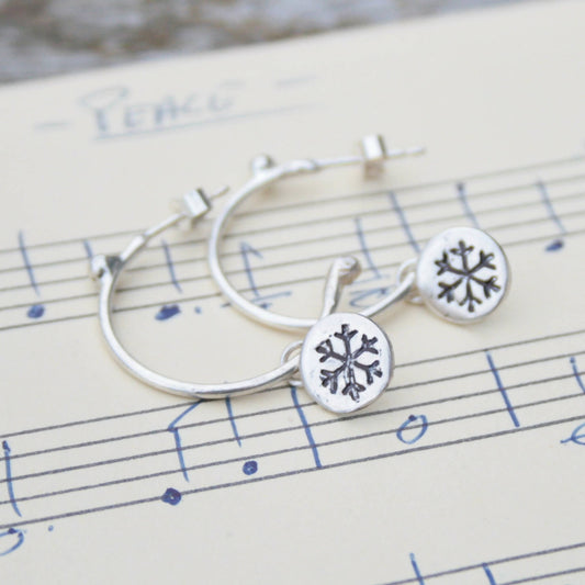 Sterling silver hoop earrings