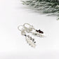 Silver Holly Leaf and Freshwater Pearl Earrings