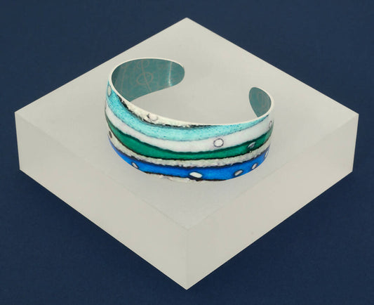 Hebridean Narrow Cuff - Blue/Green