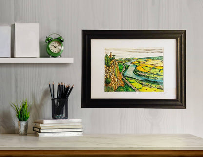Kinnoull Hill, Perth Scotland framed/ unframed art print