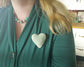Green Heart Brooch
