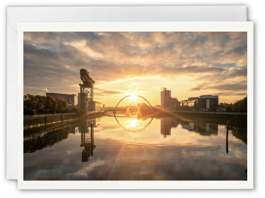 Clyde Arc & River Clyde, Glasgow - Scotland Greeting Card - Blank Inside