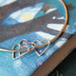 Hallmarked sterling silver heart charm bangle