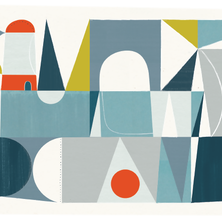 At the Harbour Art Print