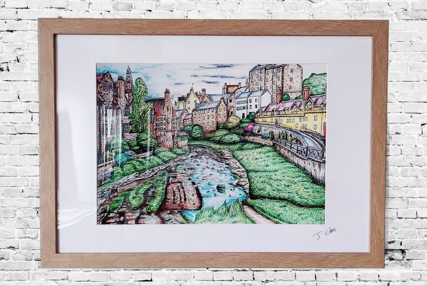Edinburgh Deans Village, Leith Framed Giclee Print