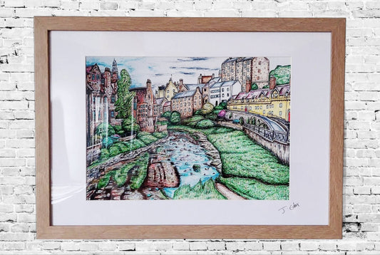 Edinburgh Deans Village, Leith Framed Giclee Print