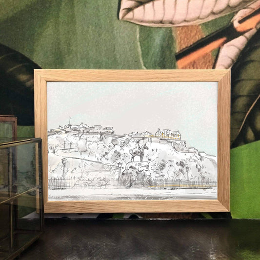 Edinburgh Castle In The Snow Art Print