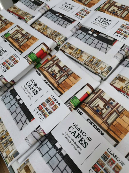 Glasgow Cafes Tea Towel