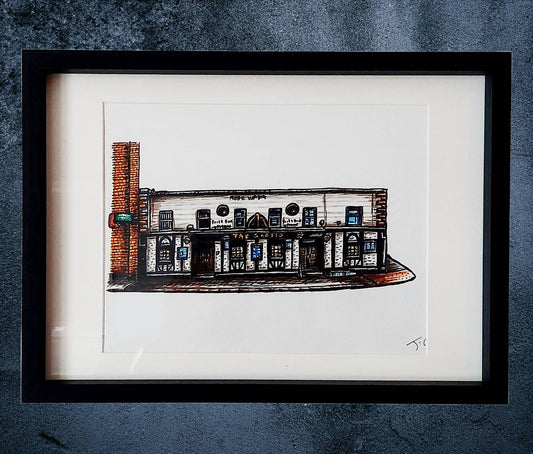 The Scotia Pub Glasgow, Scotland framed Giclee art Print