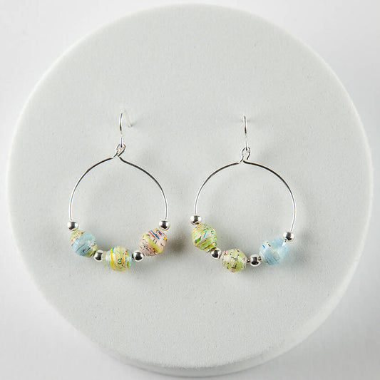 Scotland Map Sterling Silver Hoop Earrings