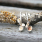 Sterling silver lichen earrings