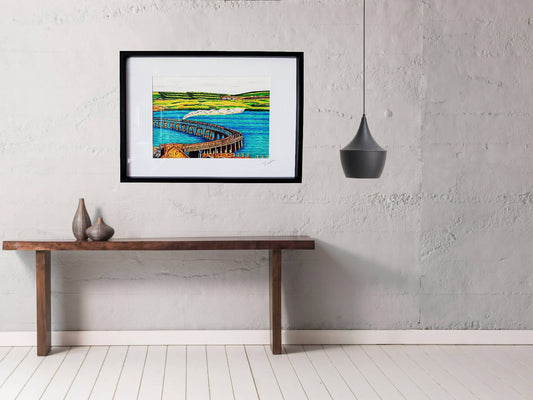 Tay Rail Bridge, Fife framed/ unframed art print