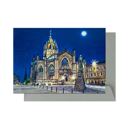 'St Giles Cathedral, Edinburgh' Blank Greeting Card by 'Craigo'