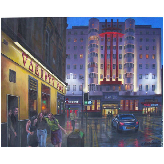 Variety Bar and Beresford, Glasgow. Art Print.
