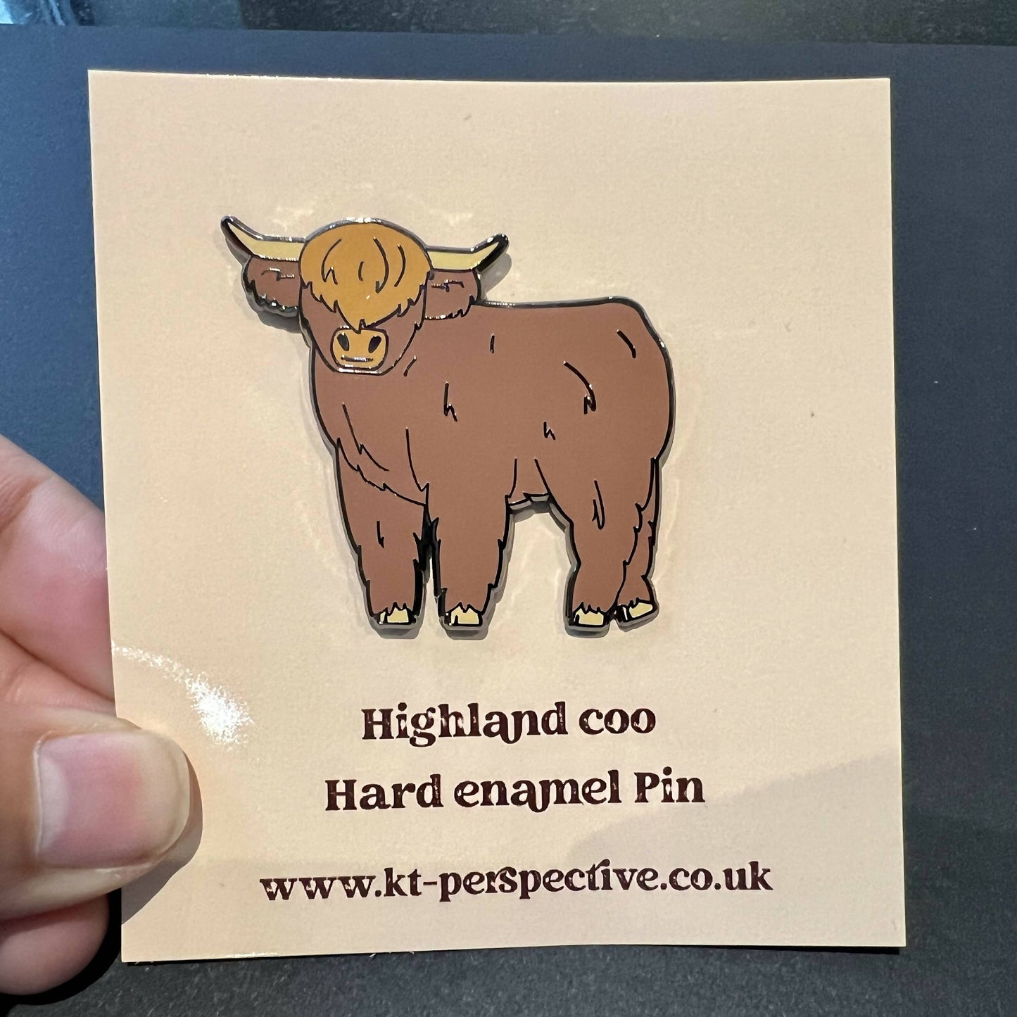 Highland Coo hard enamel pin