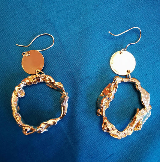 Chunky solid silver earrings