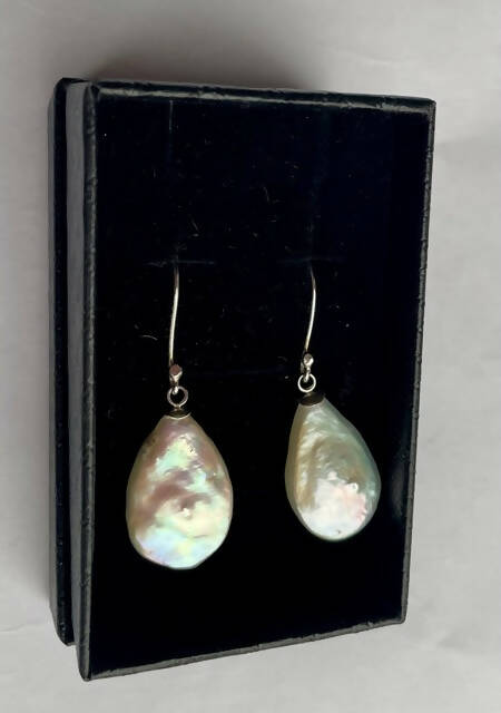 Sterling silver Pearl drop earrings