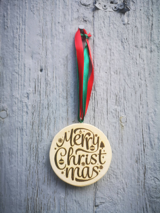 Sustainable Scottish Hardwood Christmas Bauble