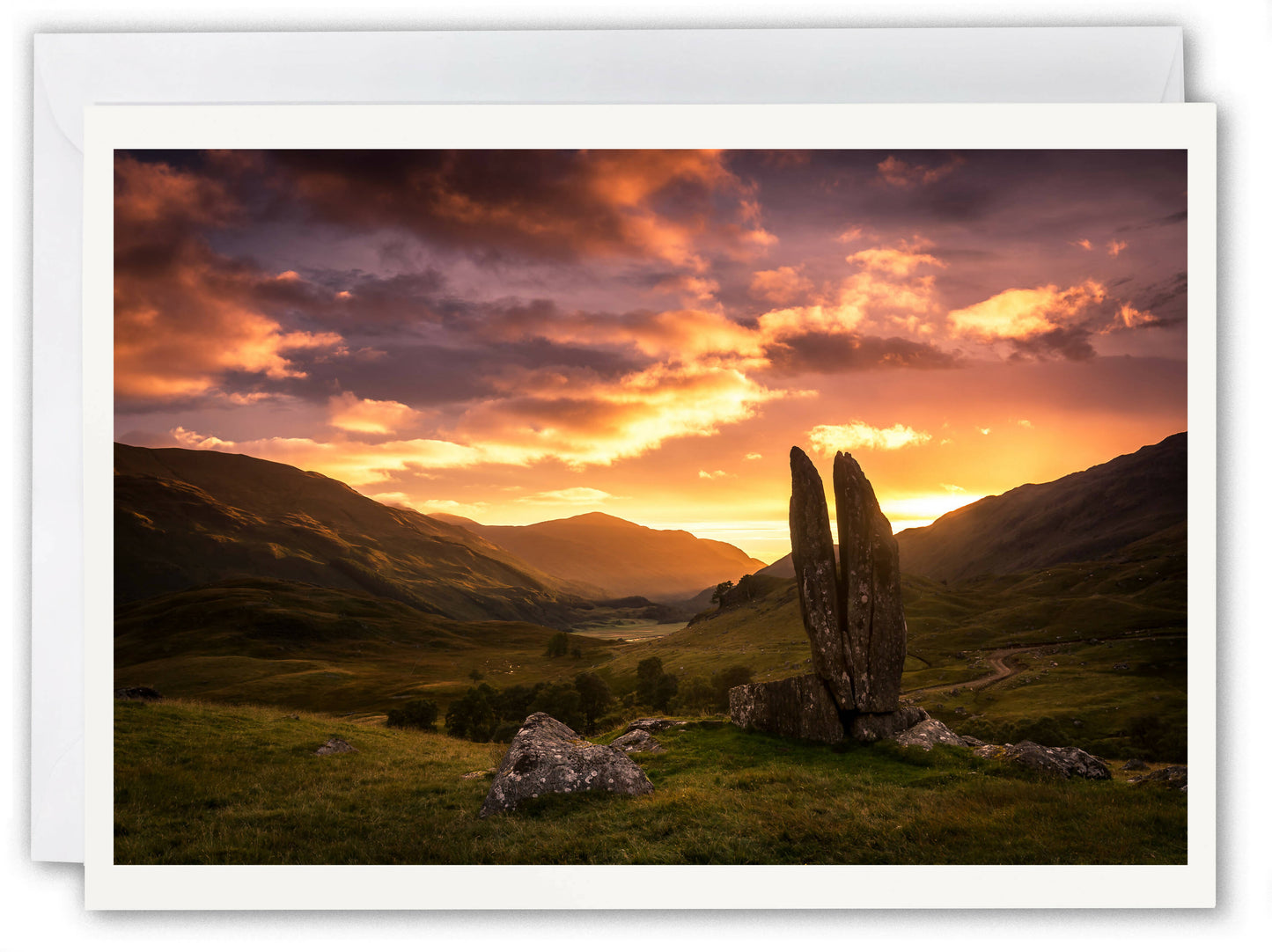 Fionn's Rock, Glen Lyon - Scotland Greeting Card - Blank Inside